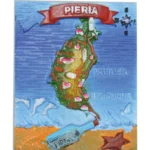 Μαγνητάκι Παραλία Πιερία ορθογώνιο