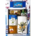 Σετ δώρου λαδάκι, πάστα ελιάς, μπαχαρικά και πετσέτα