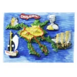 Μαγνητάκι Χαλκιδική ορθογώνιο