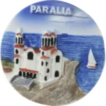 Μαγνητάκι Παραλία εκκλησία στρογγυλό