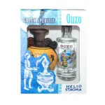 Σετ ούζο με τύπωμα Heliostagma 50ml και πήλινο αμφορέα