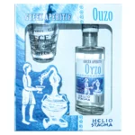 Σετ ούζο Heliostagma 100ml με δύο σφηνάκια