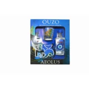 Σετ ούζα με τύπωμα Aeolus 2x50ml με δύο σφηνάκια - Image 2