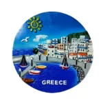 Μαγνητάκι Greece στρογγυλό λιμάνι