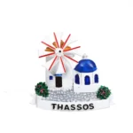 Μαγνητάκι Θάσος ανεμόμυλος εκκλησία