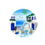 Μαγνητάκι Σταυρός στρογγυλό καφενείο