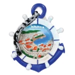 Μαγνητάκι Καβάλα άγκυρα μπλε