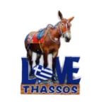 Μαγνητάκι Θάσος γάϊδαρος σημαία