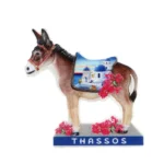 Μαγνητάκι Θάσος γάϊδαρος λουλούδια