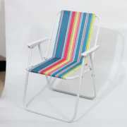 Καρεκλάκι παραλίας μεταλλικό ριγέ - Image 2