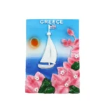 Μαγνητάκι Greece βάρκα λουλούδια