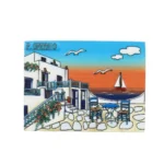 Μαγνητάκι  Π. Οφρυνίου ηλιοβασίλεμα καφενείο