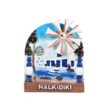Μαγνητάκι Χαλκιδική ανεμόμυλος λιμανάκι