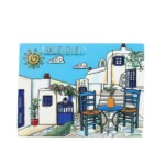 Μαγνητάκι Χαλκιδική σοκάκι καφενείο