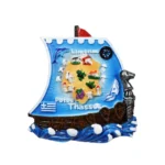 Μαγνητάκι Θάσος βάρκα χάρτης