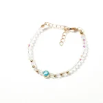 Βραχιόλι χάντρες ματάκι αλυσίδα