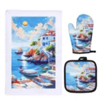 Σετ Γάντι - Ποτηρόπανο Greece