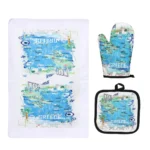 Σετ Γάντι - Ποτηρόπανο Greece