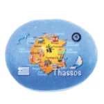 Μαγνητάκι Βότσαλο Ε16 Θάσος χάρτης