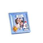 Κορνίζα τετράγωνη βαρκούλα μπλε