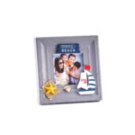 Κορνίζα τετράγωνη βαρκούλα γκρι