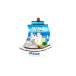 Μαγνητάκι Παραλία Greece καράβι λευκό
