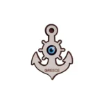 Ξύλινο μαγνητάκι Greece άγκυρα